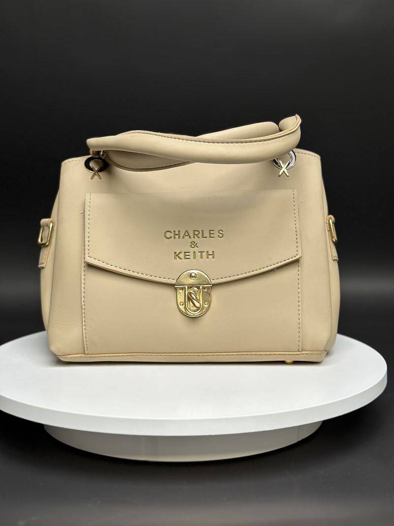 Beige Chic Satchel Bag