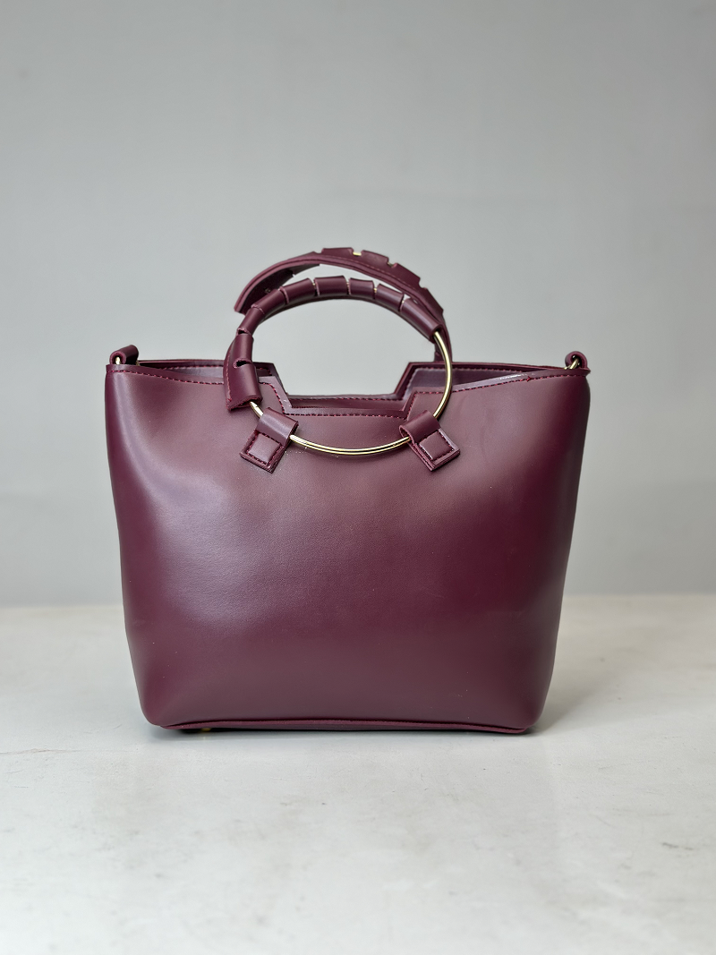 Floral Maroon Handbag