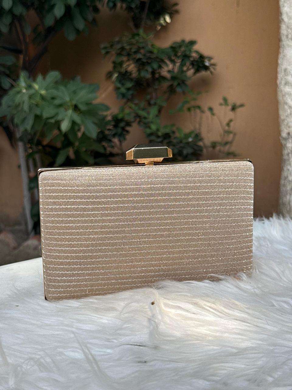 Gold-Textured Clutch