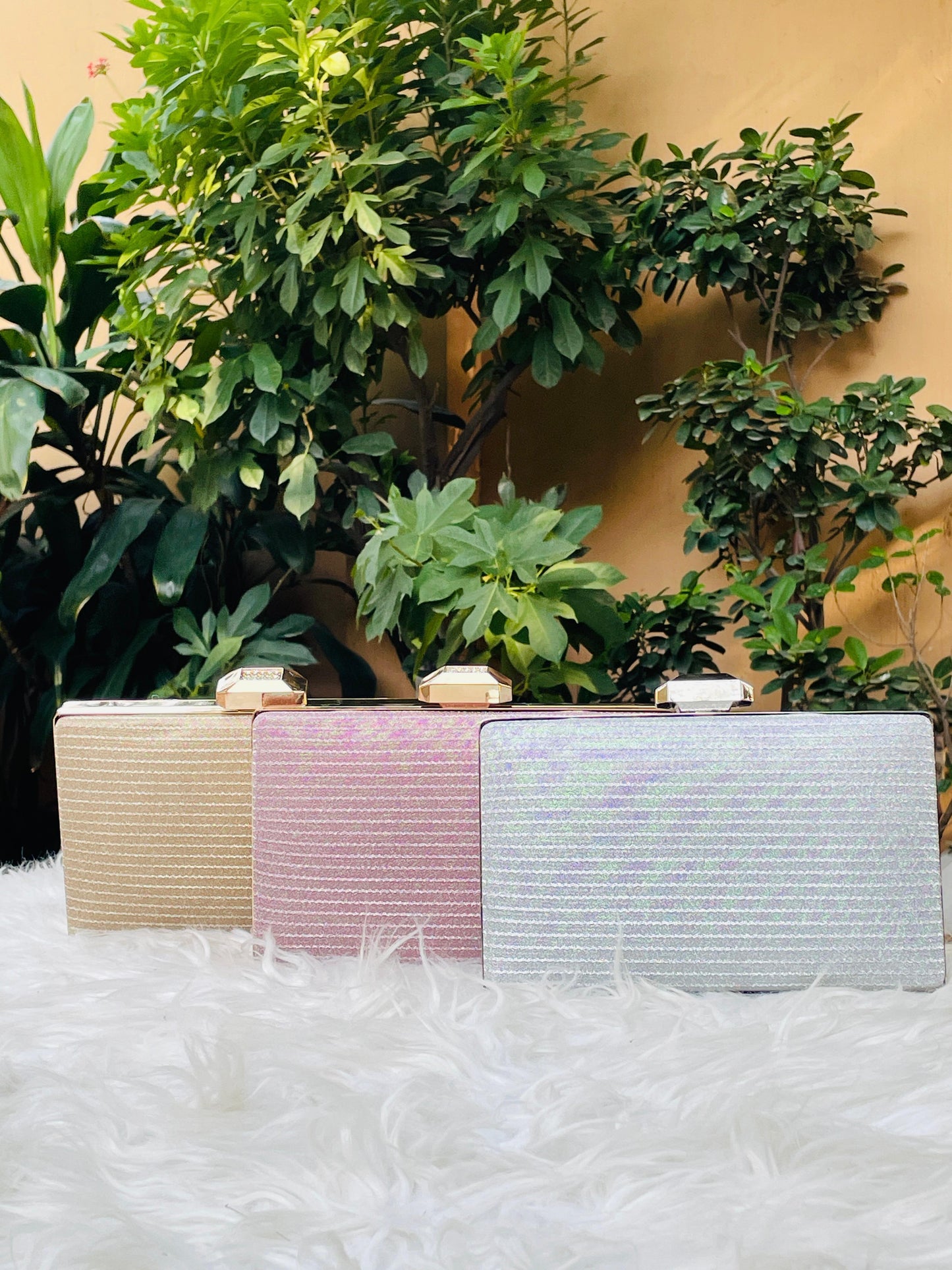 Pink-Textured Clutch