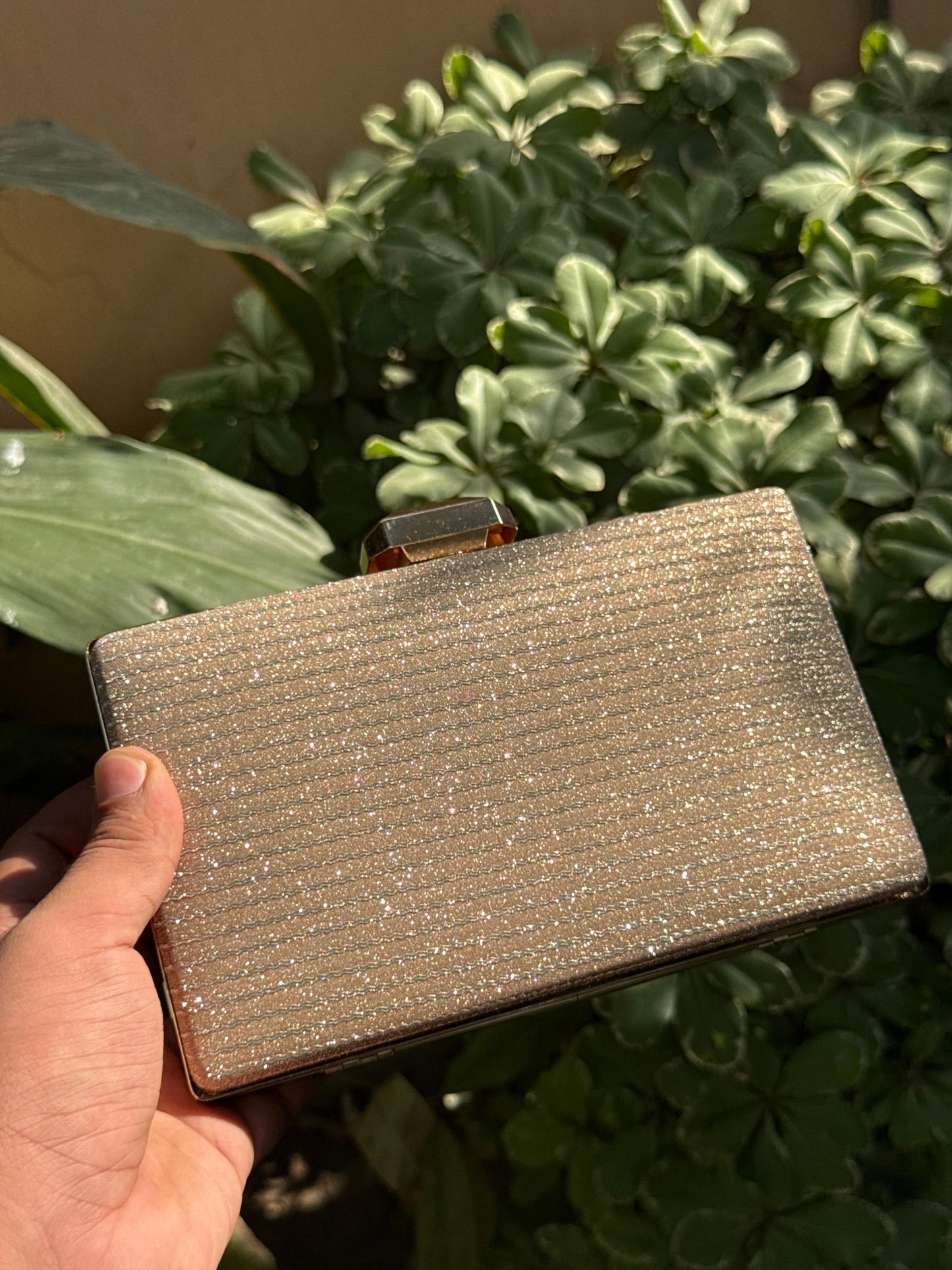 Gold-Textured Clutch