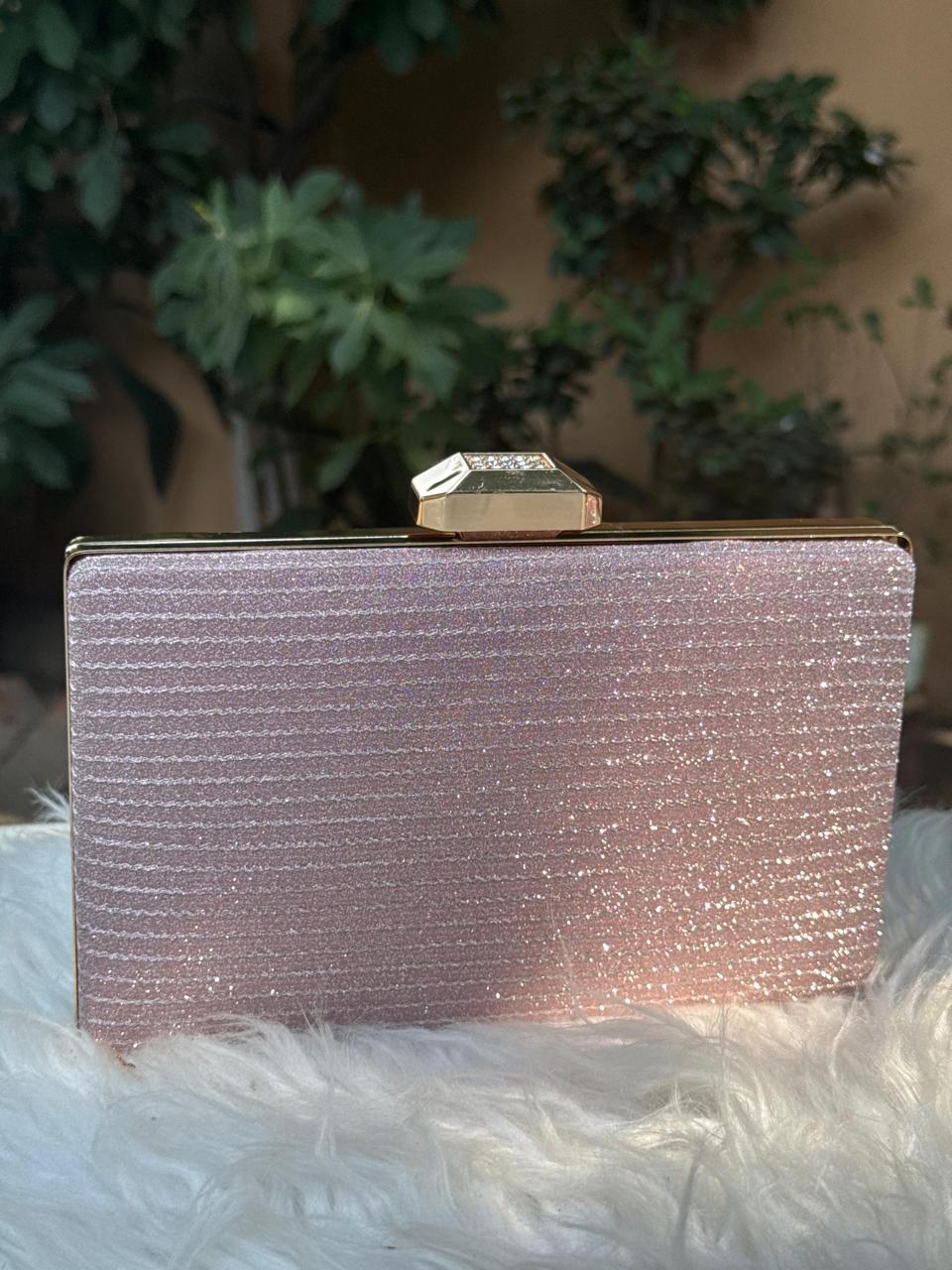 Pink-Textured Clutch