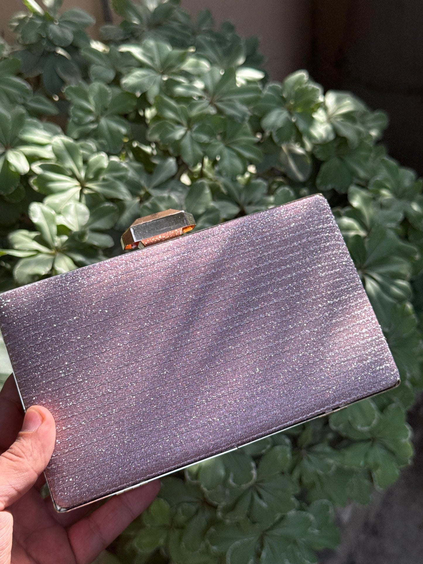 Pink-Textured Clutch