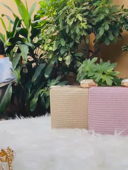 Pink-Textured Clutch